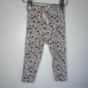 Zara Baby‎ Floral Ribbed Leggings | 12–18 Months | Neutral Pastel Print